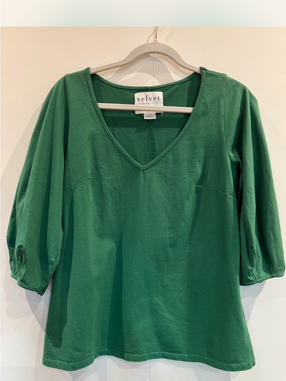 Velvet by Graham & Spencer for Anthropologie Green Top — Size M